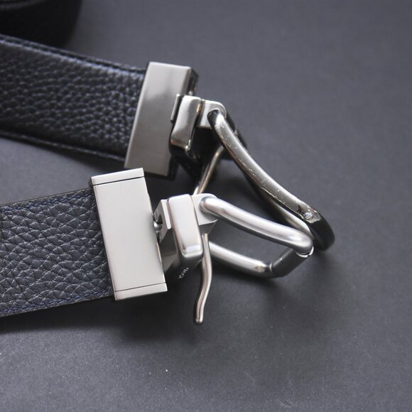 Lot of 2 COACH Reversible Belts Men's Black Brown Navy Tan 33.5"-37" - Picture 12 of 14